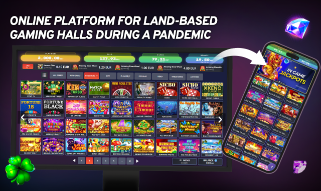 Online platform for land-based gaming halls during a pandemic