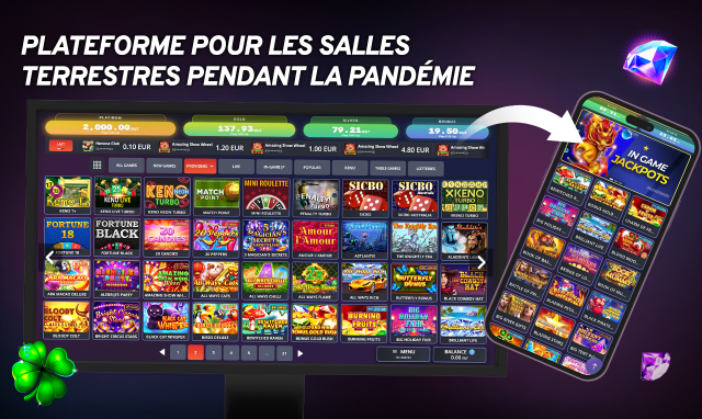 Plateforme en ligne pour les salles de jeux terrestres pendant une pandémie